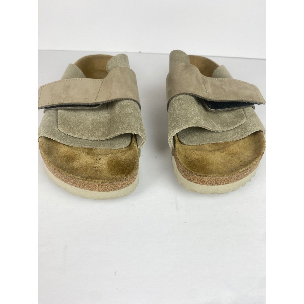 Birkenstock Kyoto Taupe Suede Nubuck Leather Sandals Slides Womens 39 L8 M6 - Picture 8 of 11